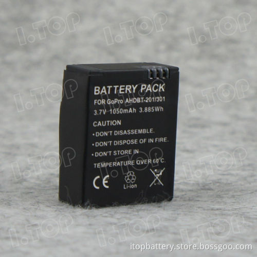 Wholesale 1050mAh Replacement Battery For Gopro Hero 3 AHDBT-301 High Quality Battery